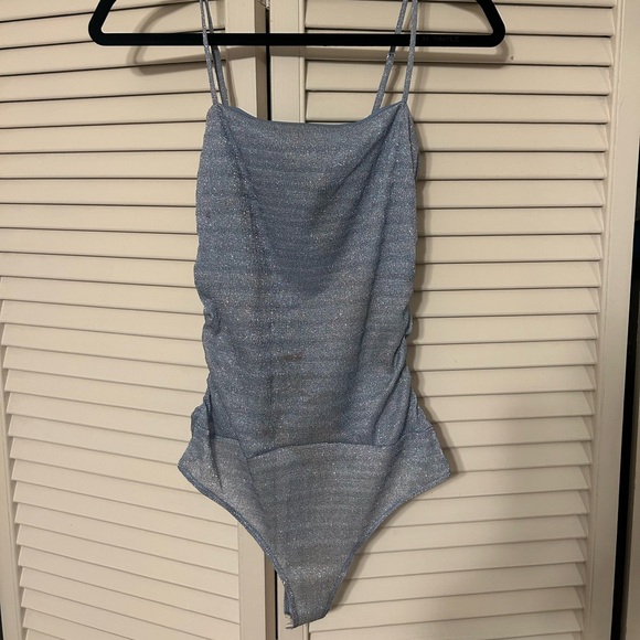 Le Lis body suit, sparkly blue, size 4 - Picture 1 of 4